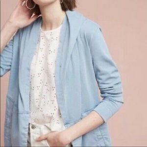 Anthropologie - Blue Sweatshirt Cardigan